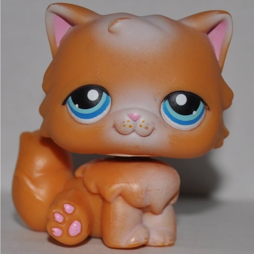 Littlest Pet Shop LPS Persian Orange Long Hair Cat 153